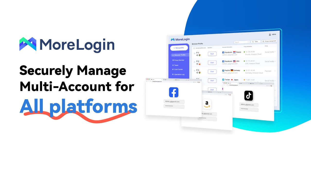 Using MoreLogin antidetect browser to manage Multi-Account Securely