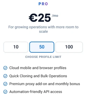 Multilogin Pro-25 Plan