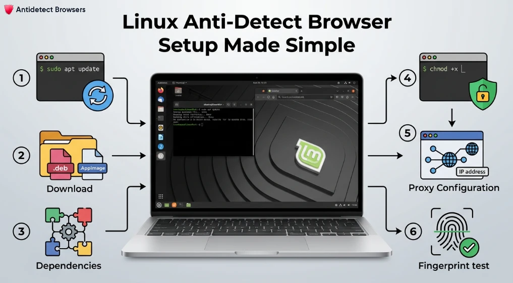 Set Up an Anti-Detect Browser on UbuntuMint