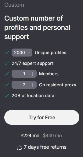 Gologin Custom Plan