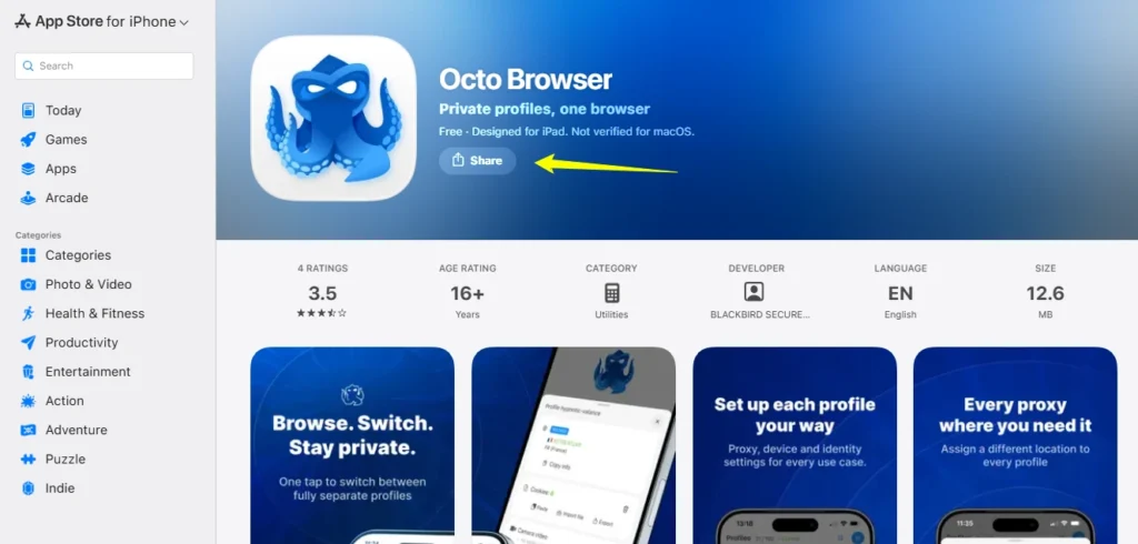 Octo Browser for iOS Review: iPhone Anti-Detect Browser Tested 4 Install Octo Browser