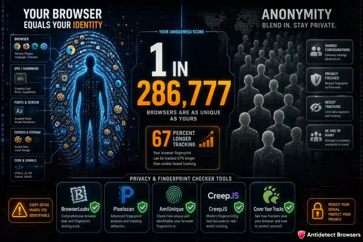 What Is Browser Fingerprinting? Tracking Signals Explained 4 Browser fingerprint uniqueness test results