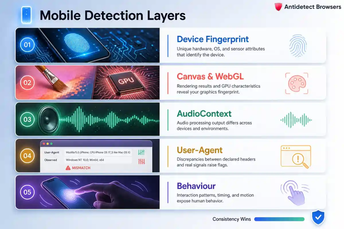 6 Best Mobile Antidetect Browsers 2026: Tested & Ranked 10 AI mobile detection system monitoring drivers