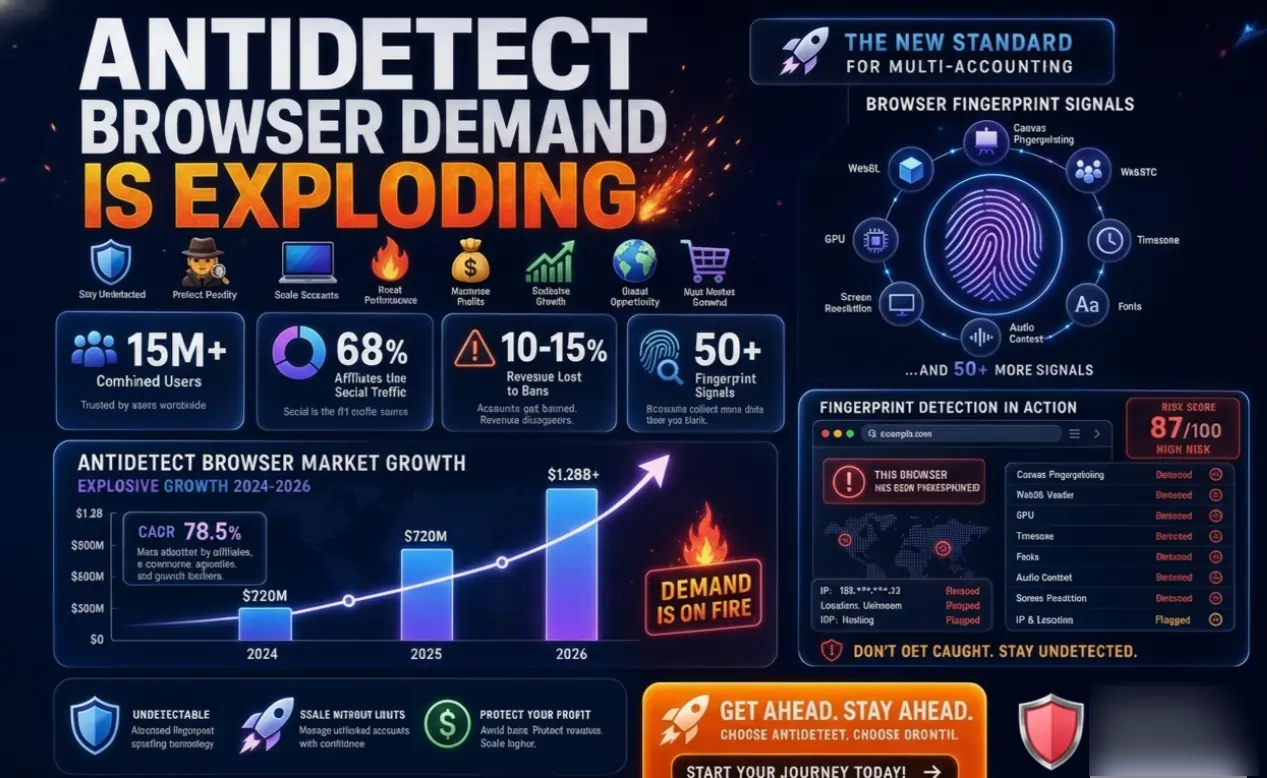 Dolphin Anty Review 2026: Features, Pricing & Honest Verdict 3 Antidetect Browsers Demand in Market