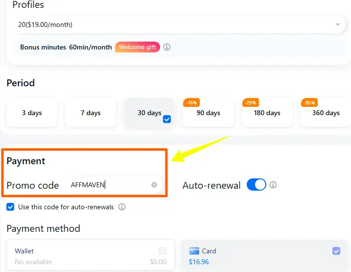 GeeLark Coupon: Save 20% on Cloud Phone Subscriptions (2026) 13 Enter the code AFFMAVEN at GeeLark
