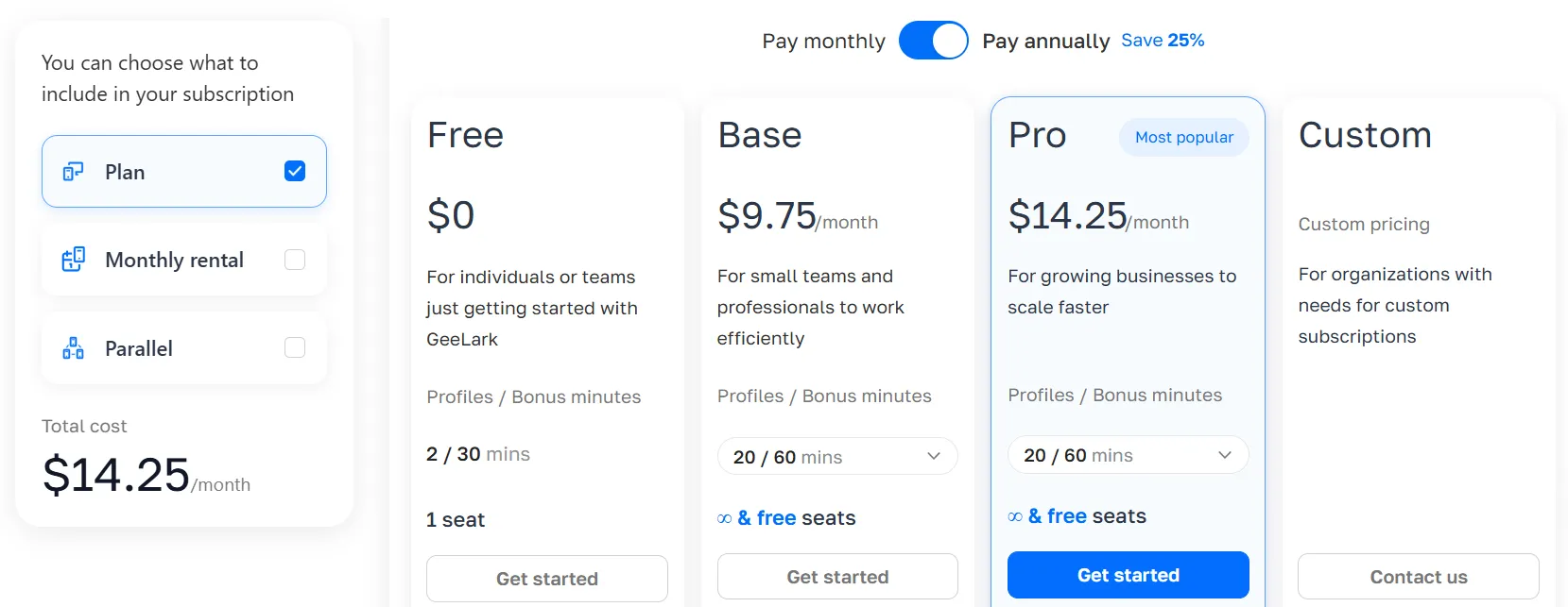 GeeLark Pricing Plans