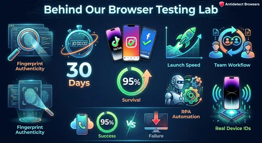 6 Best Mobile Antidetect Browsers 2026: Tested & Ranked 3 Mobile antidetect browser evaluation criteria overview
