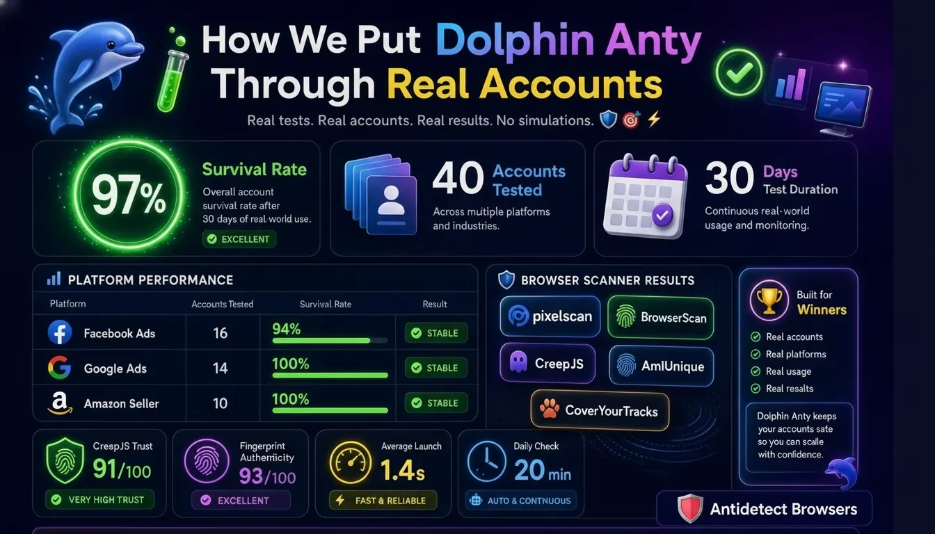 Dolphin Anty Review 2026: Features, Pricing & Honest Verdict 8 Multi-Account Management of Dolphin Anty Tested by AntiDetectbrowsers Team