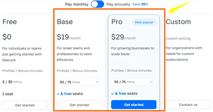 GeeLark Coupon: Save 20% on Cloud Phone Subscriptions (2026) 12 Select Base or Pro Pricing Plans of GeeLark