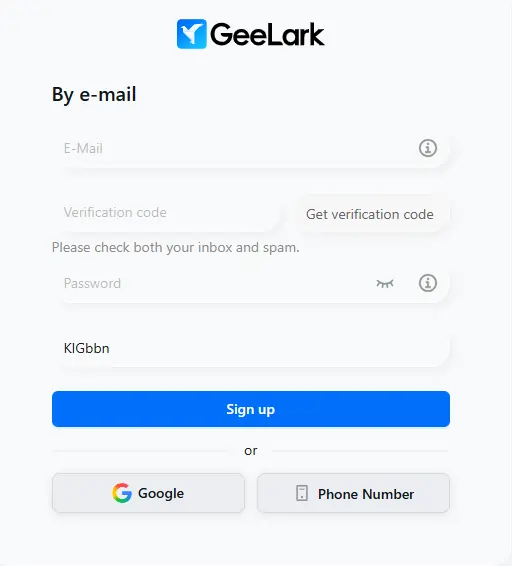 GeeLark Coupon: Save 20% on Cloud Phone Subscriptions (2026) 11 Sign up on GeeLark