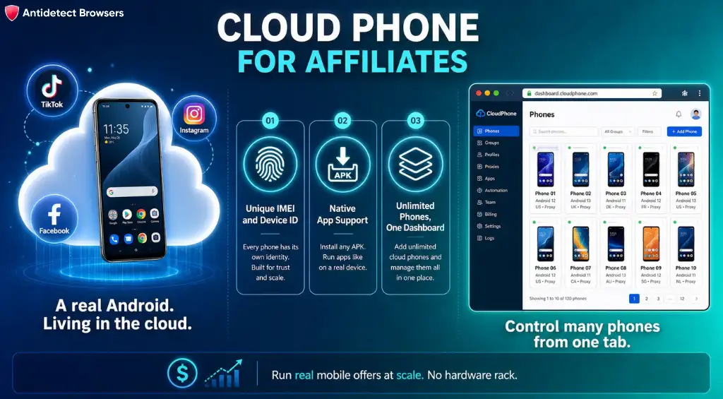 What Is a Cloud Phone? Full Antidetect Phone Guide for 2026 2 Cloud phone running Android on remote server