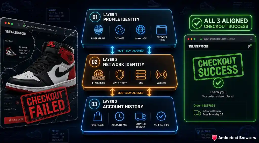 Sneaker browser checkout failure from poor setup