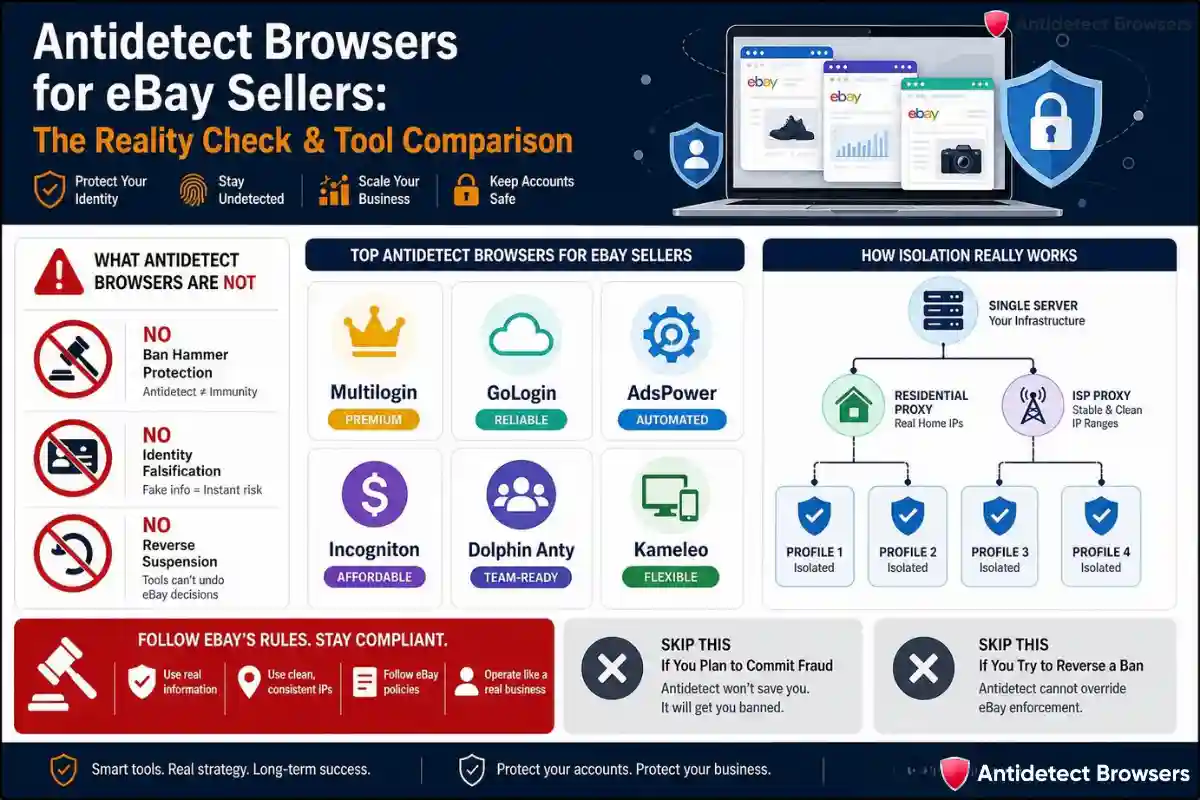 eBay sellers using antidetect browsers safely