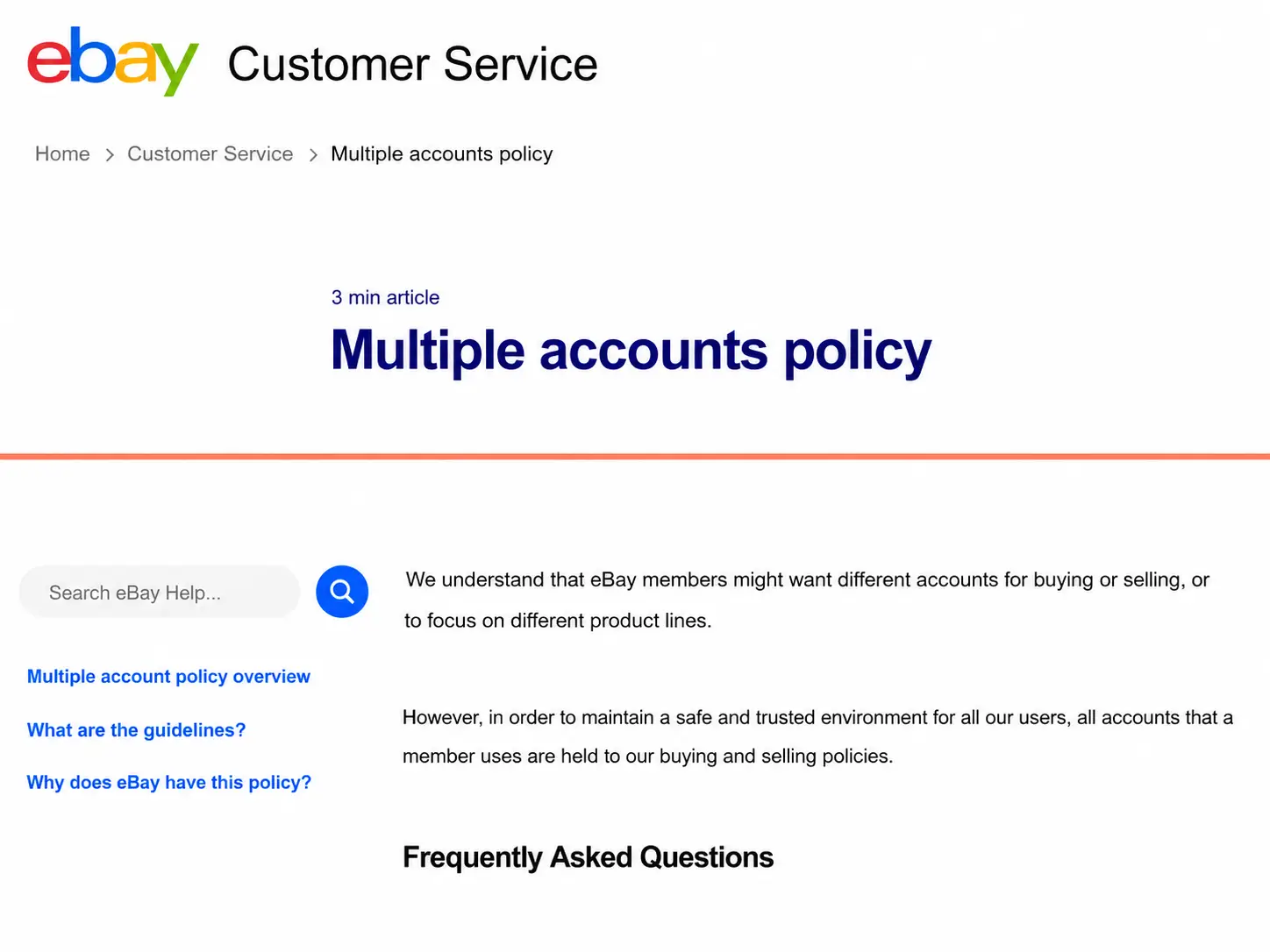 eBay's Multiple accounts policy